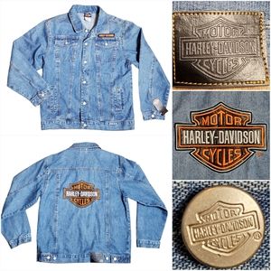 Harley Davidson Jean Essential Patch Denim Jean Jacket  New with Tags